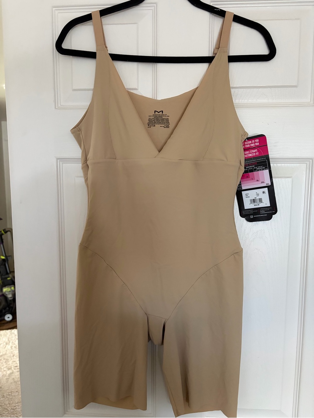 Maidenform Tan Women's Shaping Bodysuit with Adjustable Straps